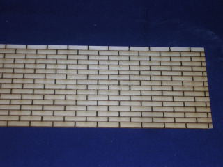 Brick Siding Sheet - Laser Cut Wood, 4" x 24"