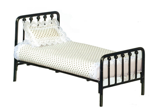 Single Iron Bed, Black