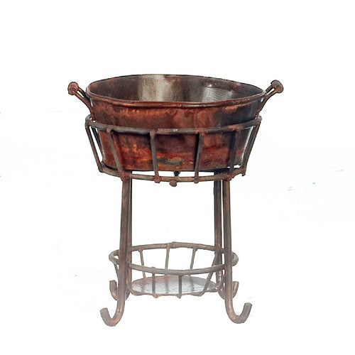 Rusted Tub with Stand, Small