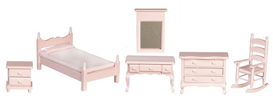 Bedroom Set, Pink, 6pc