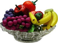 Fruit in Ribbed Glass Plate