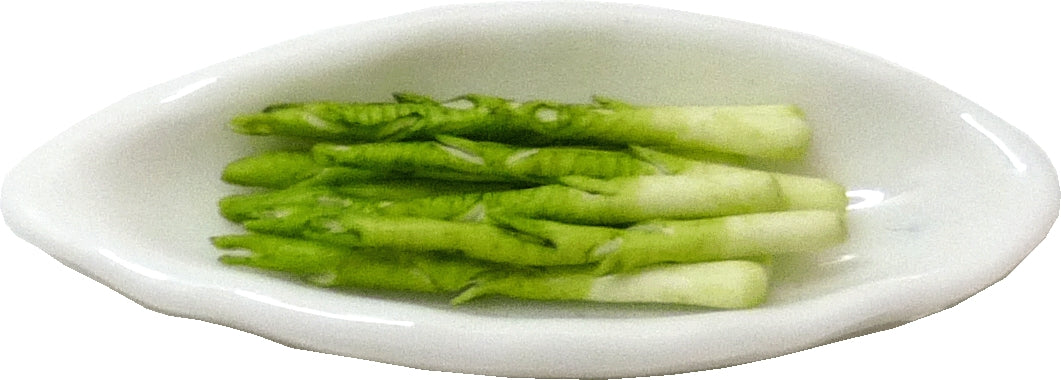 Asparagus on Elongated Plate