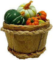 Pumpkins & Gourds in Bushel Basket