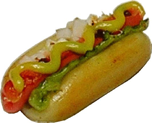 Hot Dog Garnished Miniature Designs Inc