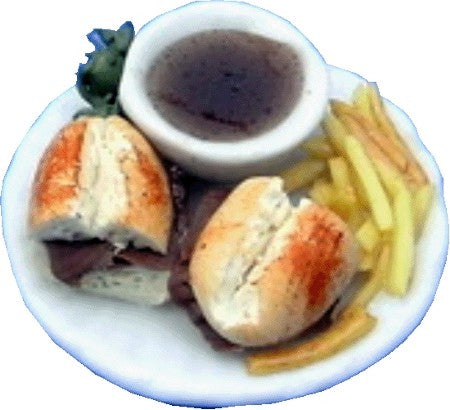 French Dip and Fries, Plated