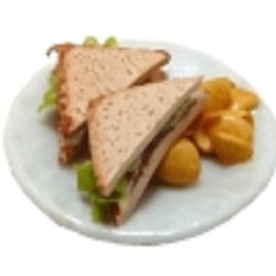 Tuna Sandwich & Chips on Plate