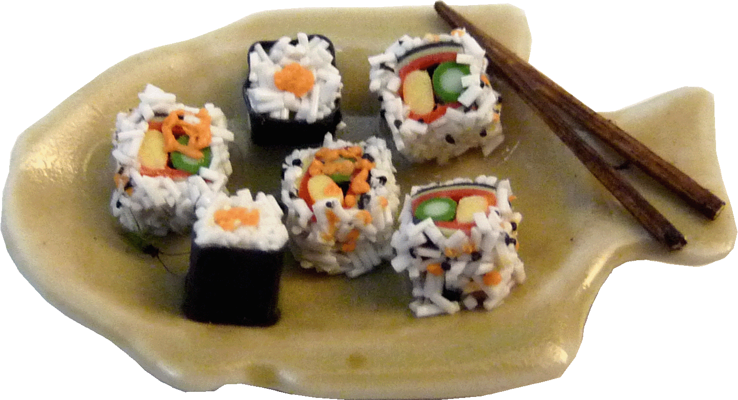 Sushi on Fish Plate