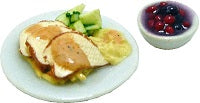 Turkey Dinner Plate with Cranberry Side