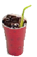 Cola in Cup with Straw