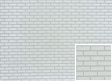 Brick Panel, White Bricks with White Mortar