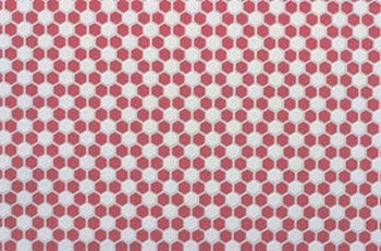 Hexagon Tile Sheet, Red & White