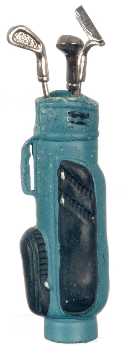 Golf Bag with Clubs, Blue