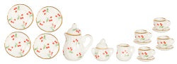 Tea Set, 17pc, Cherry