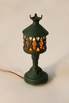 Garden Lamp, Standing Lantern Style, Green