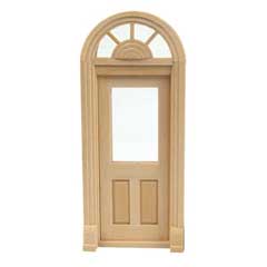 1/2" Scale Palladian Door with Interior Trim, Discontinued