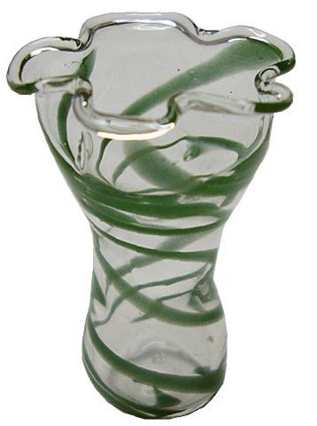 Green Swirl Glass Vase