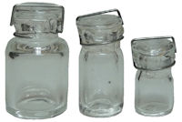 Glass Canning Jars, 3pc