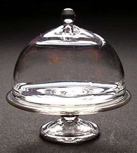 Cake Plate, Glass with Round Top