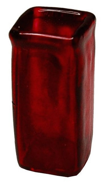 Red Square Vase, Contemporary