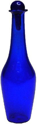 Tall Cobalt Blue Decanter