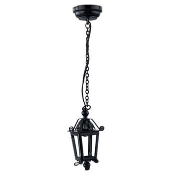 Alford Black Coach Hanging Lamp, Battery/LED