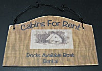 Cabin For Rent Sign