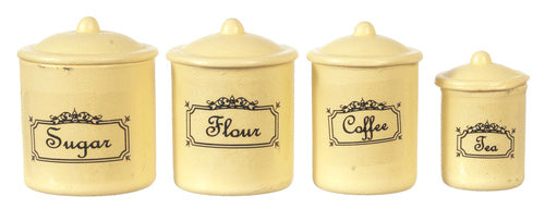 Canister Set, Ivory, 4pc