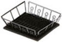 Dish Drainer with Mat, Black