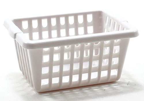 Square Laundry Basket, White