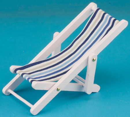 Beach Chair, Blue & White