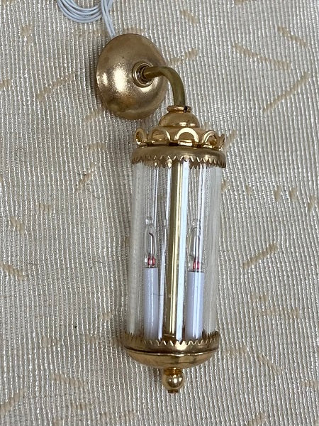 Two Light Brass Wall Sconce