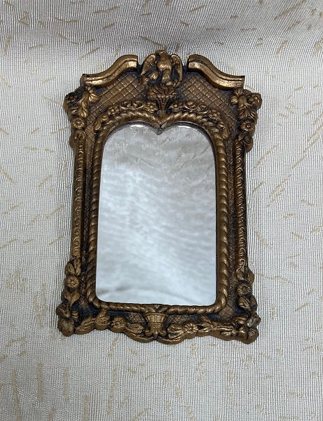 Gold Rectangular Mirror with Eagle Motif