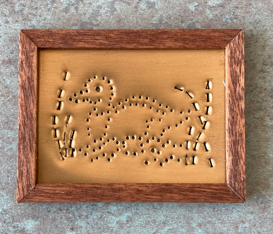 Tooled Copper Duck, Framed