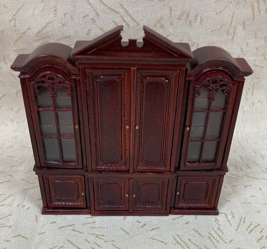 1/2" Scale Library Wall Unit - 3 pieces - Mahogany