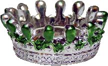 Silver Crown with Emeralds