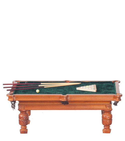 Billiard Table with Accessories, Walnut