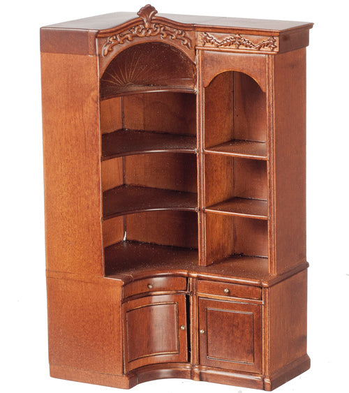 Corner Display Cabinet, Walnut