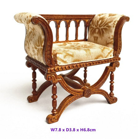 Curule Chair, Walnut