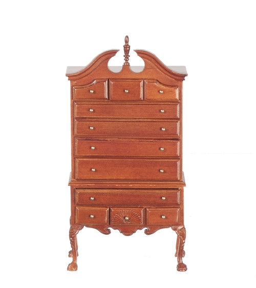 Chippendale Chest on Chest, Walnut