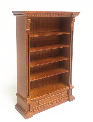 Bookcase with Bottom Drawer, Walnut