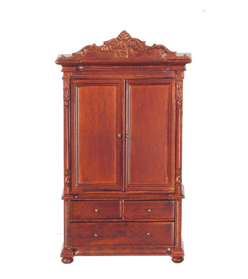 Victorian Wardrobe with Drawers, Walnut