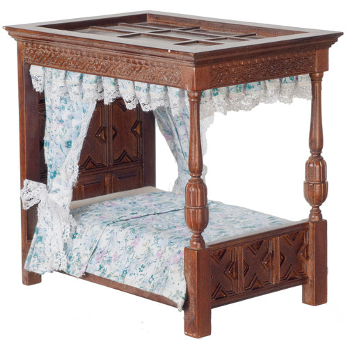 Tudor Four Poster Bed, Walnut