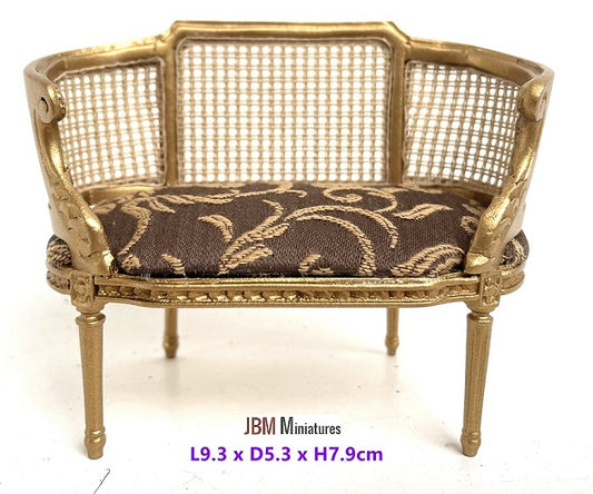 Louis XIV Small Settee, Gold