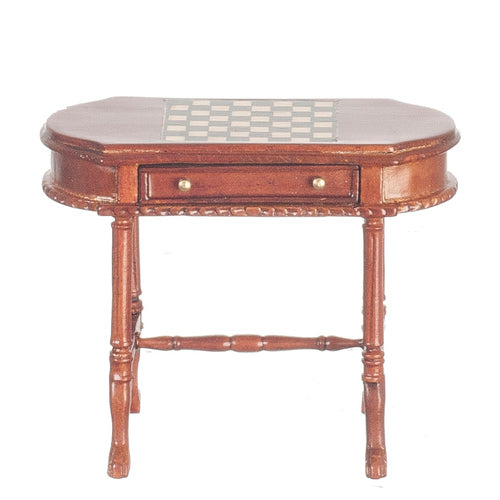 Regency Oval Game Table, Walnut