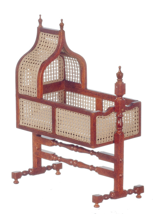 Jacobean Cane Crib, Walnut