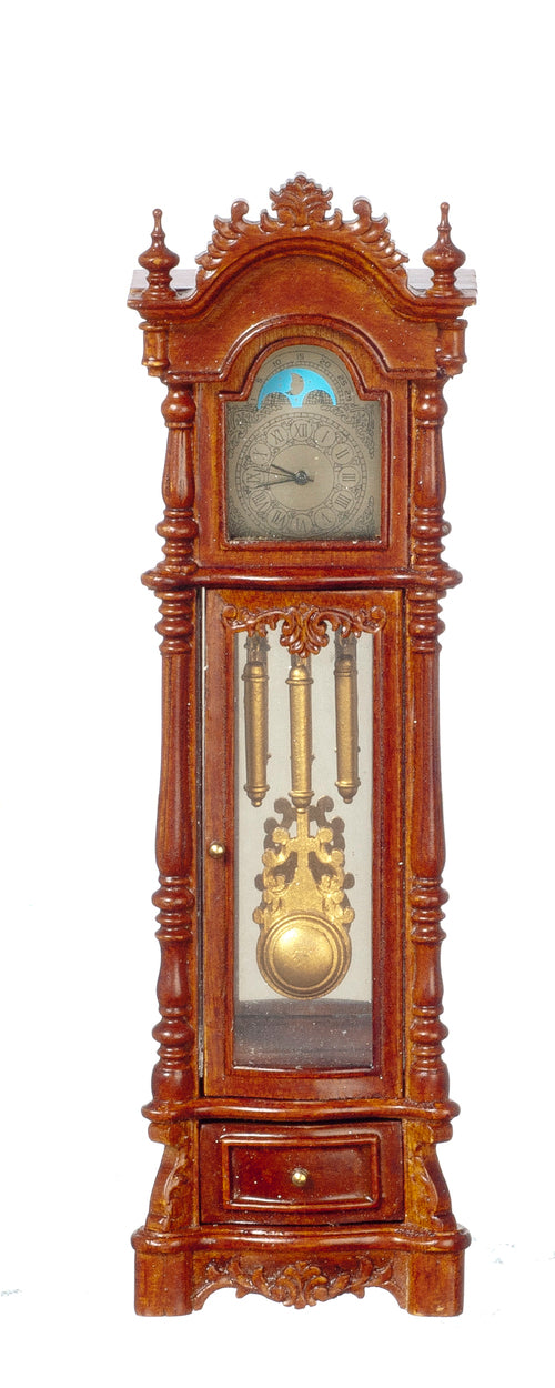 Chippendale Revival Longcase Working Clock, Walnut