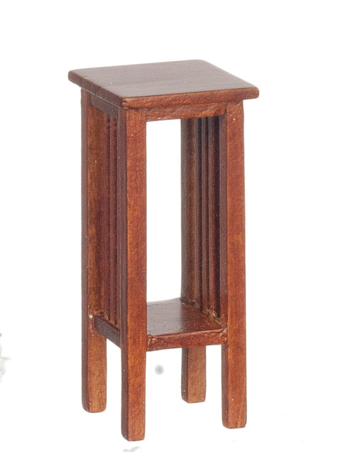 Mission Tall Square Side Table, Walnut