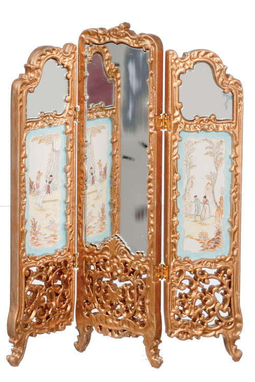 Mirrored Room Divider/Screen, Gold