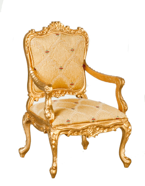 Louis XV Rococo Arm Chair, Gold