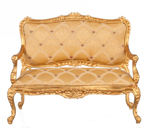 Louis XV Rococo Settee, Gold